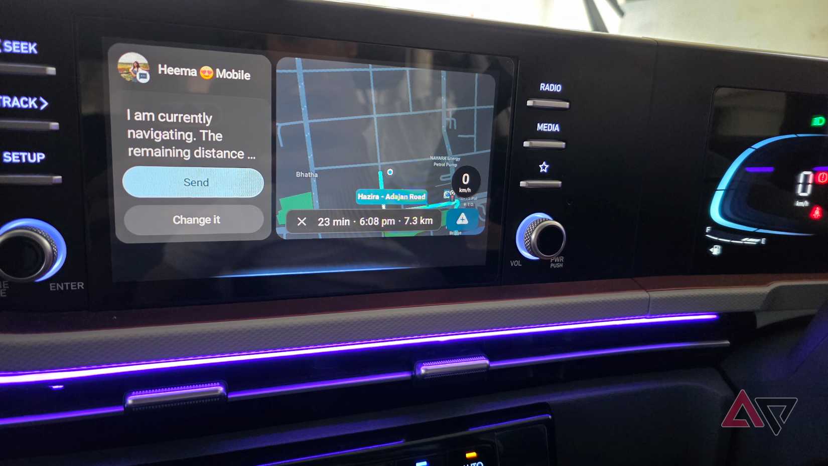 Gemini integration in Waze on Android Auto