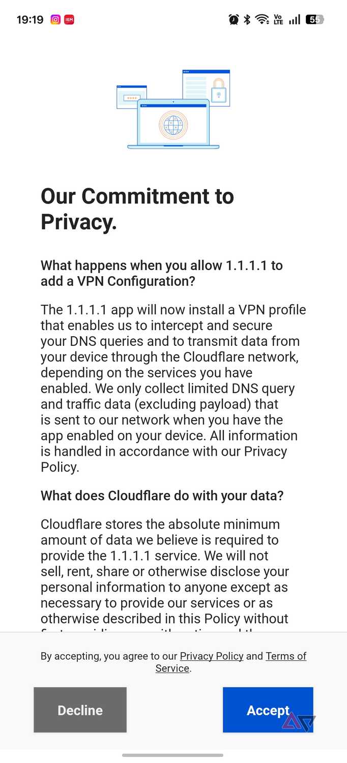 Cloudflare DNS app options 2