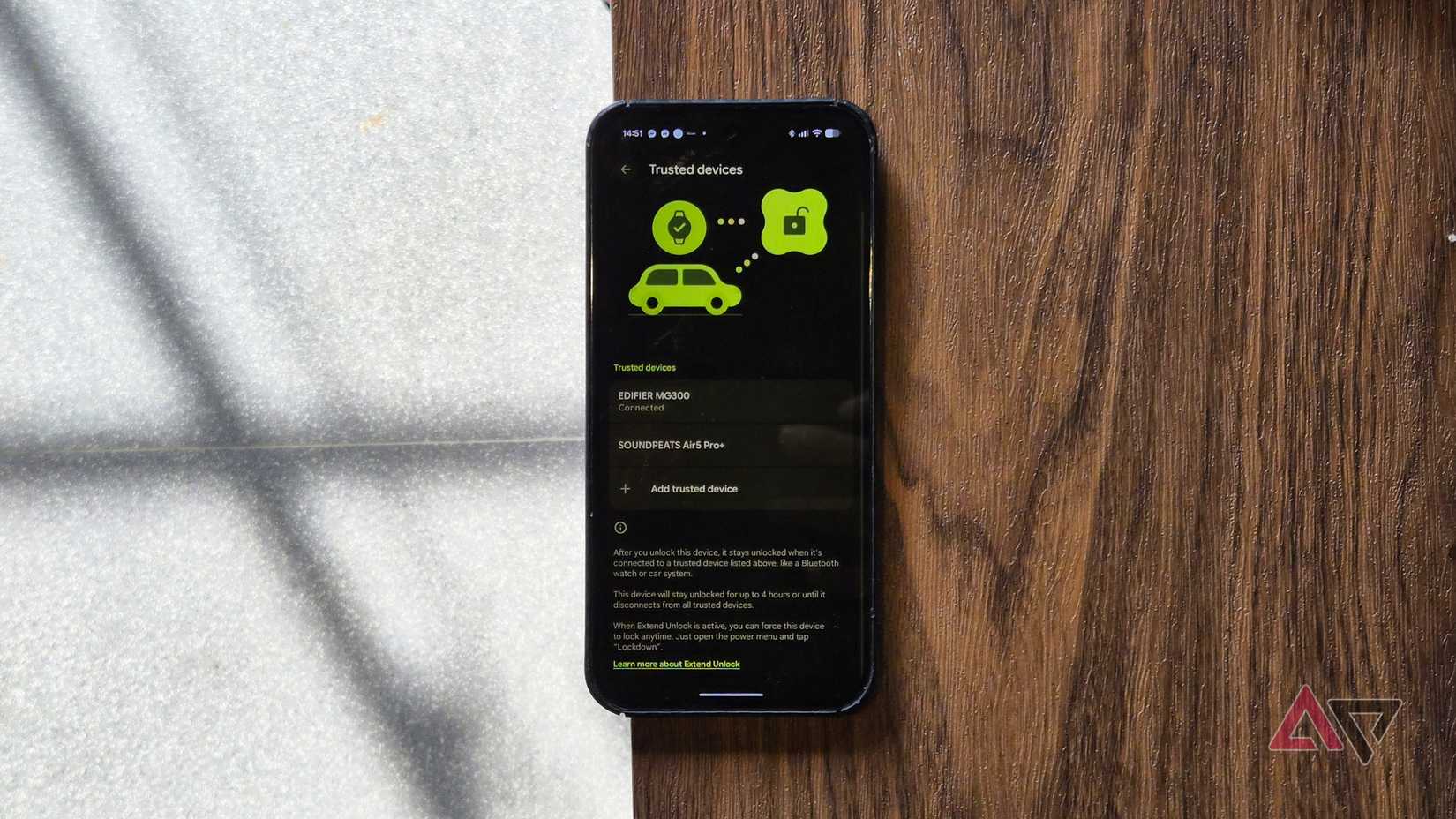 Android Extend Unlock on Google Pixel 9 Pro XL phone