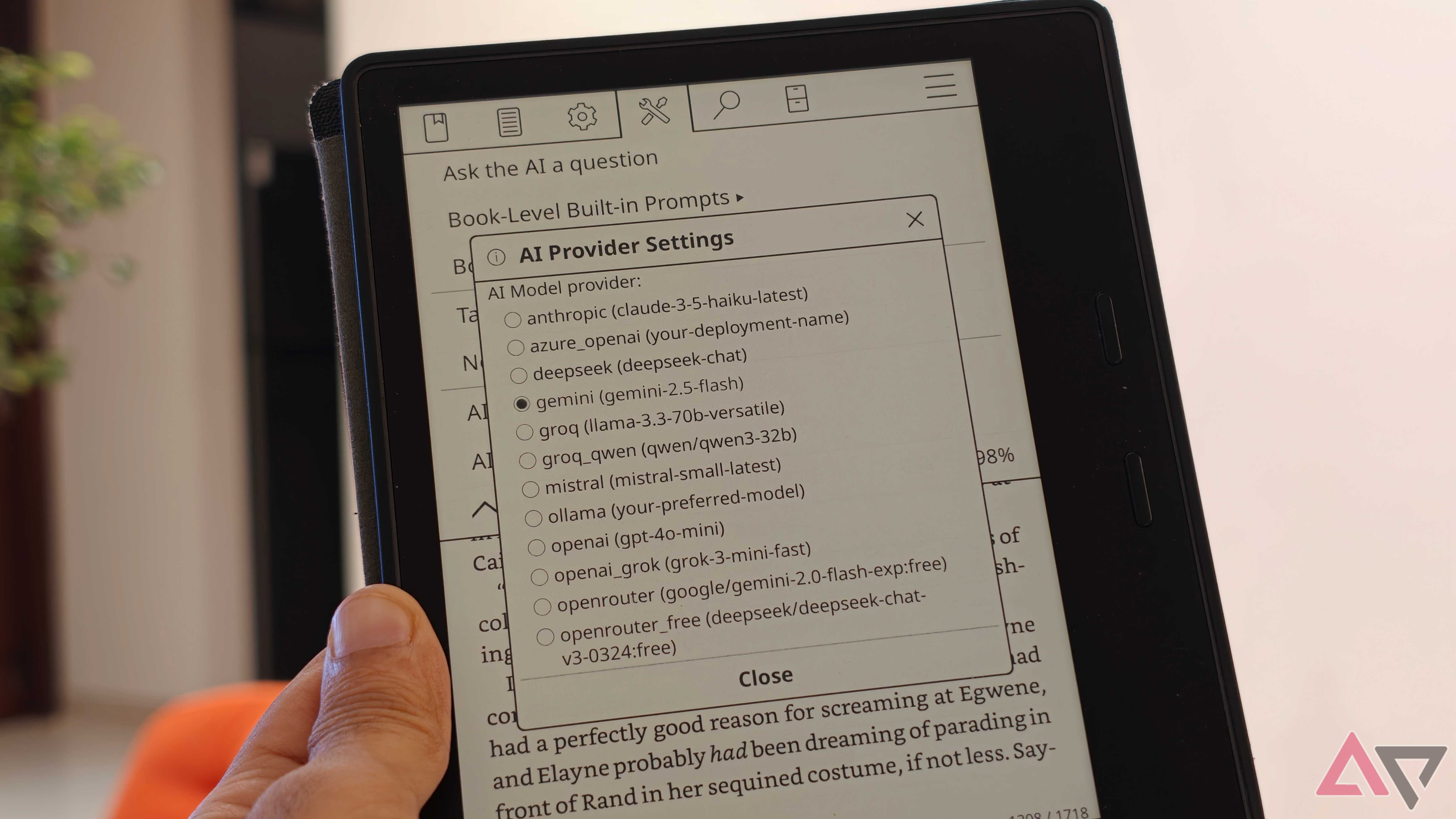 Gemini on jailbroken Kindle 8