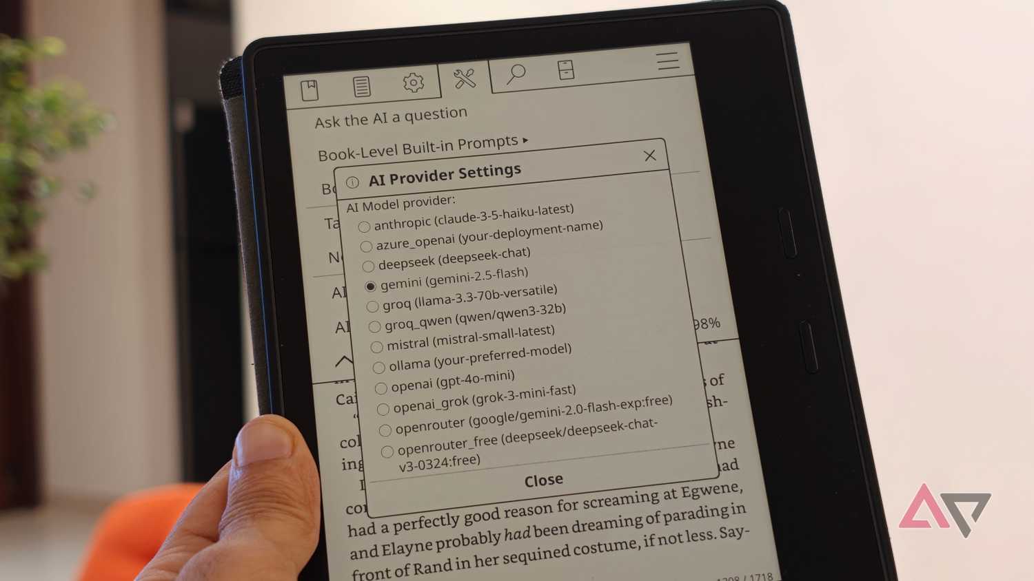 Gemini on jailbroken Kindle 8