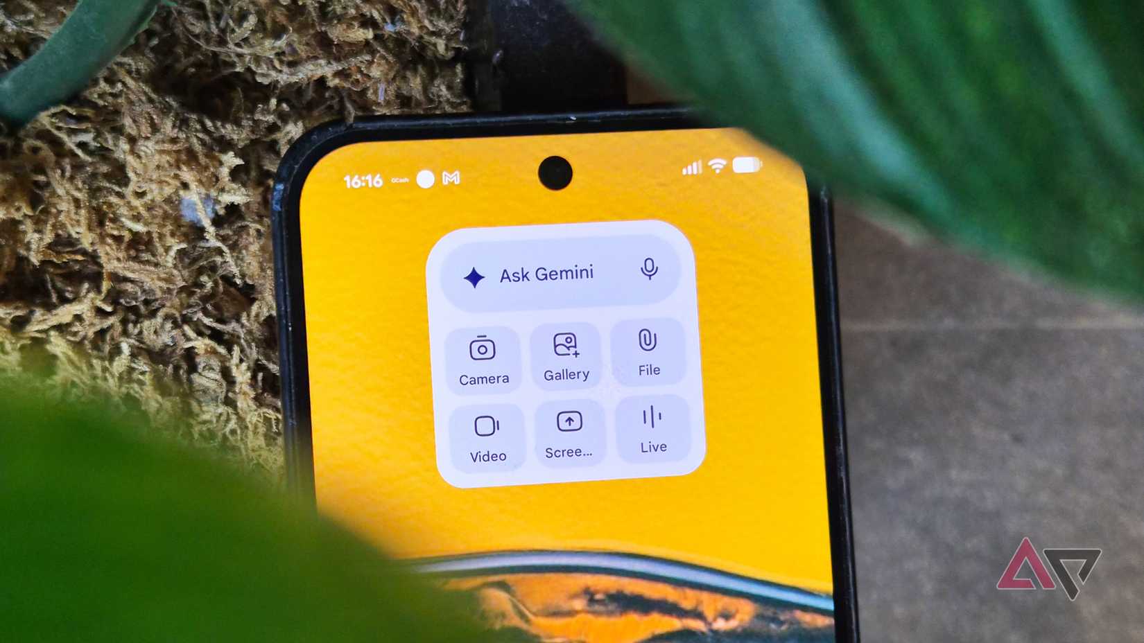 Google Pixel 9 Pro XL smartphone with Gemini widget on its home screen