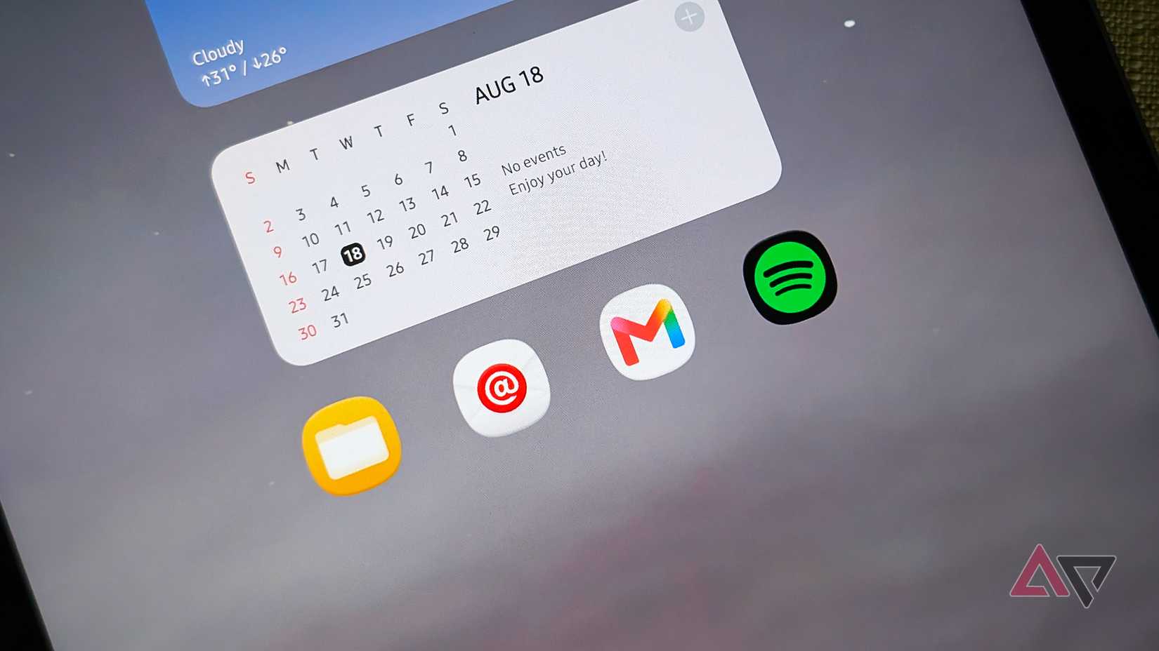 Samsung Galaxy Tab S10 FE with Gmail and Email apps
