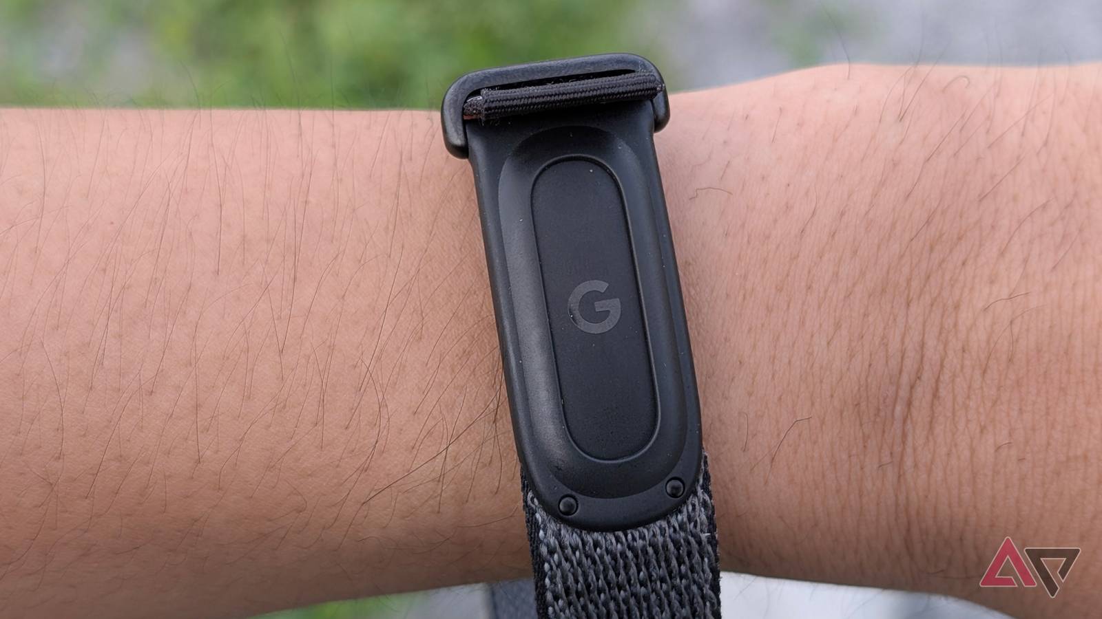 Google Fitbit Air with its G logo shown