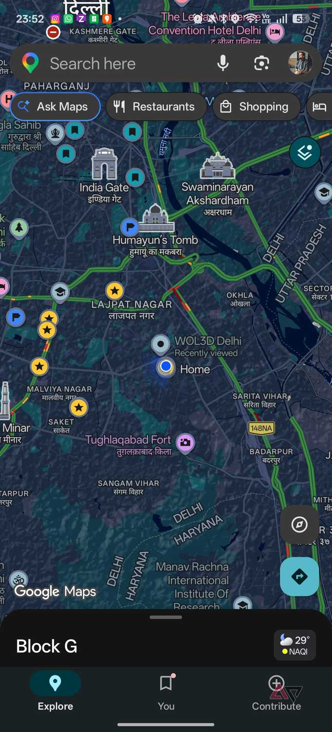 Google Maps satellite view settings 1
