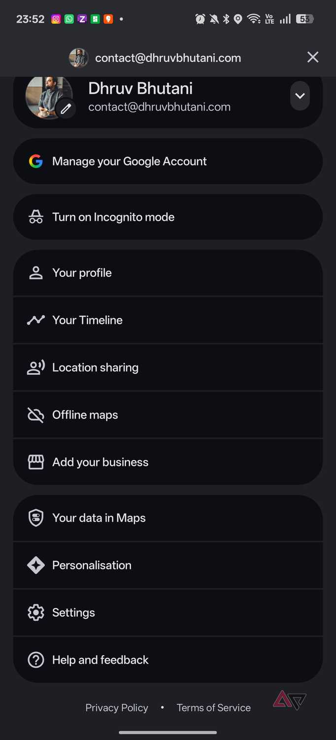 Google Maps satellite view settings 2