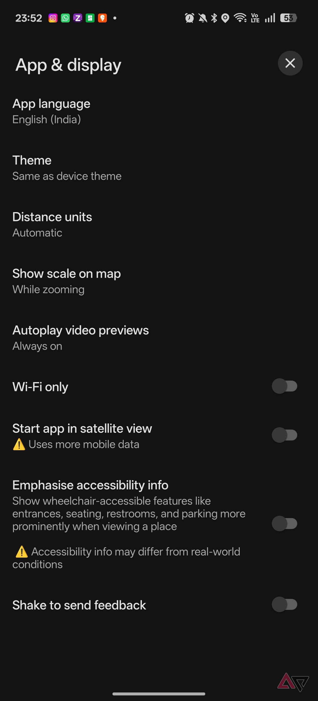 Google Maps satellite view settings 4