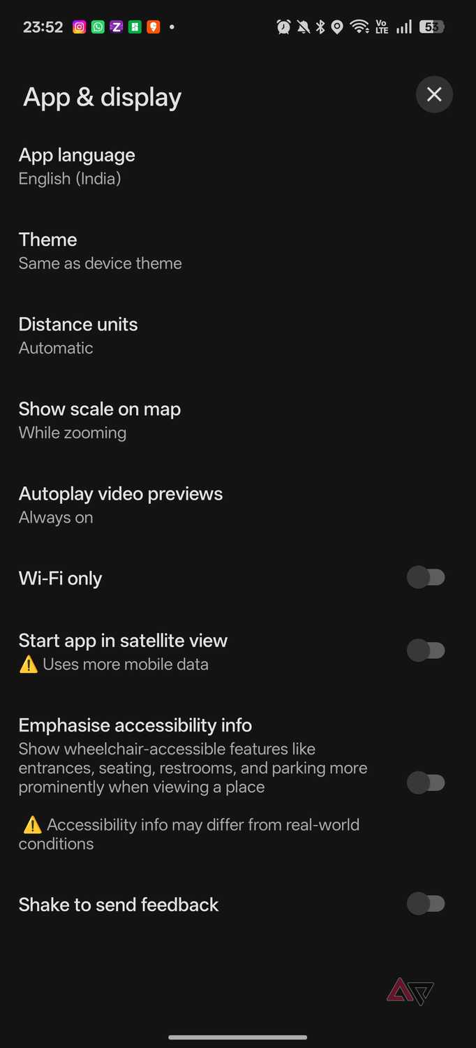 Google Maps satellite view settings 4