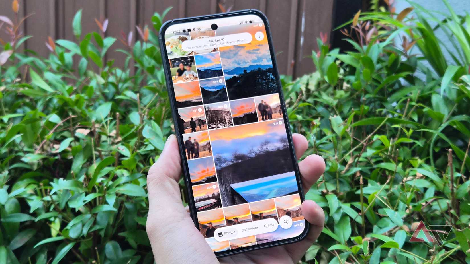 Google-Photos-library-view-with-sunset-pictures