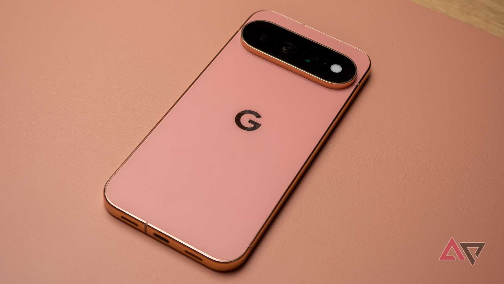 Google Pixel 11 Pro XL Canyon on a desk mat