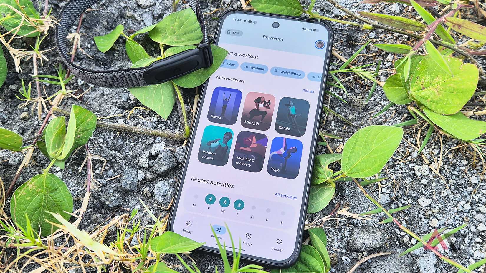 Google Pixel 9 Pro XL smartphone and Fitbit Air fitness tracker
