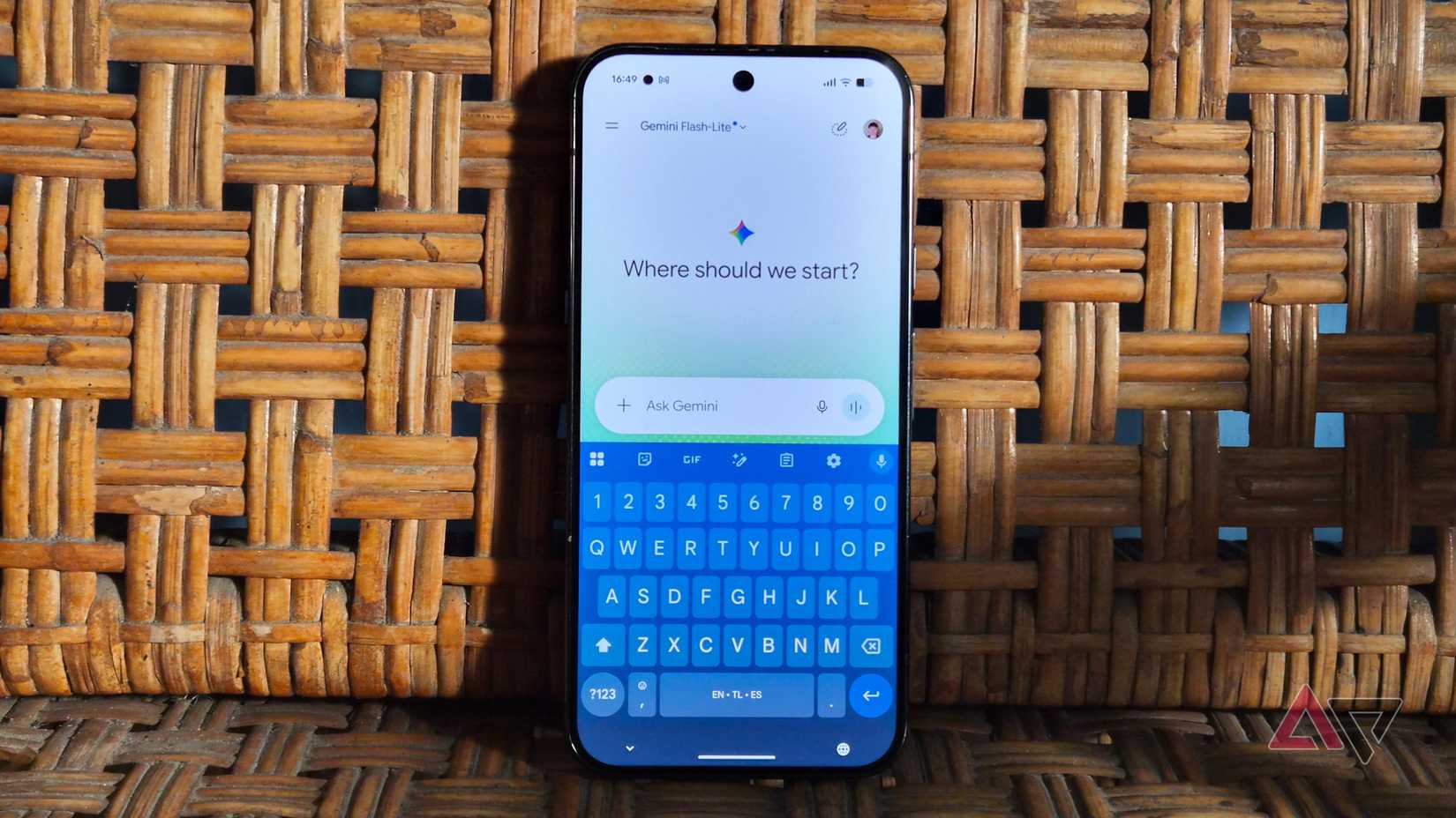 Google-Pixel-phone-with-Gemini-AI-chatbot-app-opened