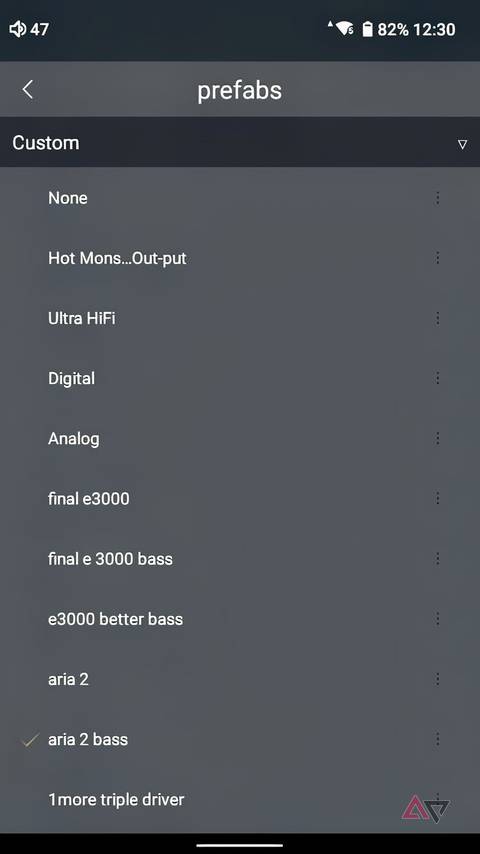 HiBy R4 IEM profiles in MSEB Settings