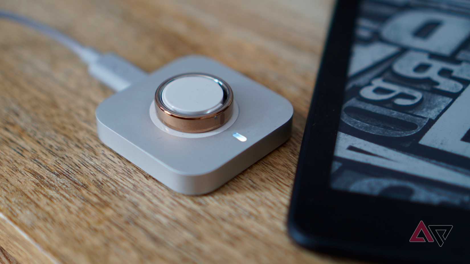 The Oura Ring 5 on charge