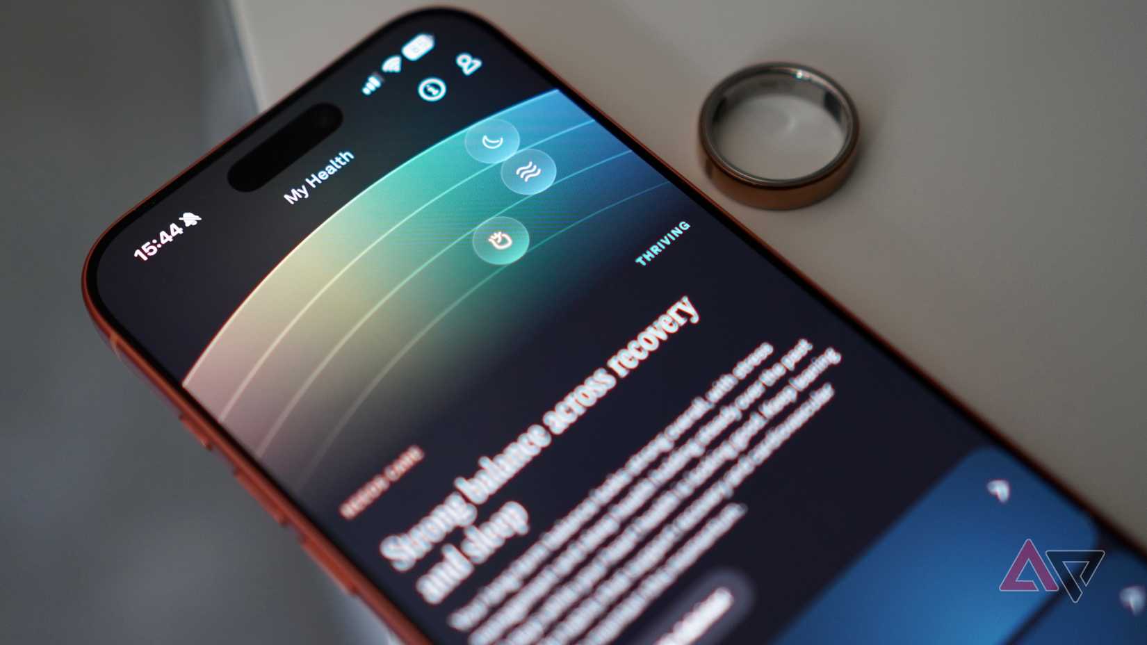 The Oura Ring 5's app, showing the My Health page