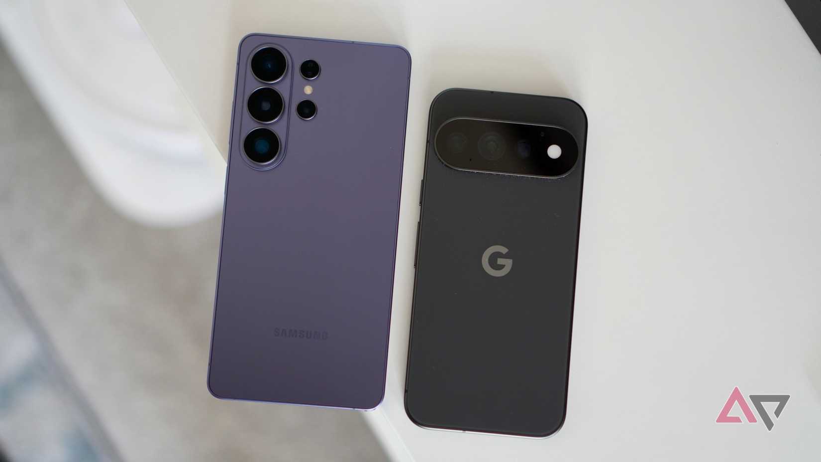 The back of the Samsung Galaxy S26 Ultra and Google Pixel 11 Pro