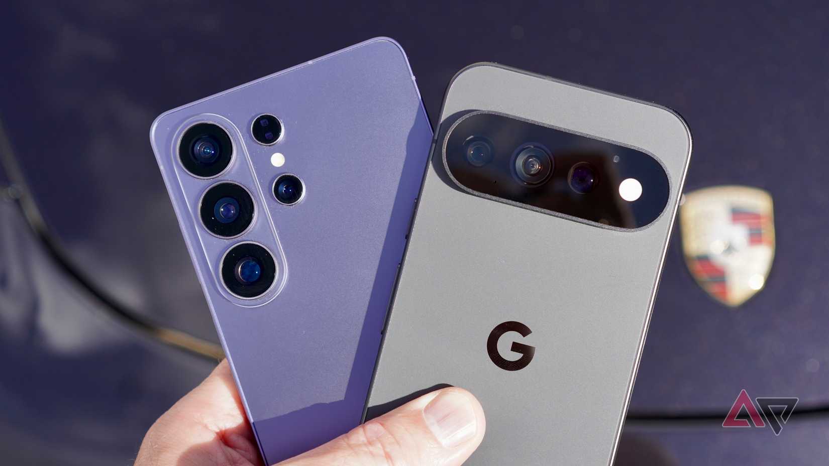 A person holding the Samsung Galaxy S26 Ultra and Google Pixel 11 Pro