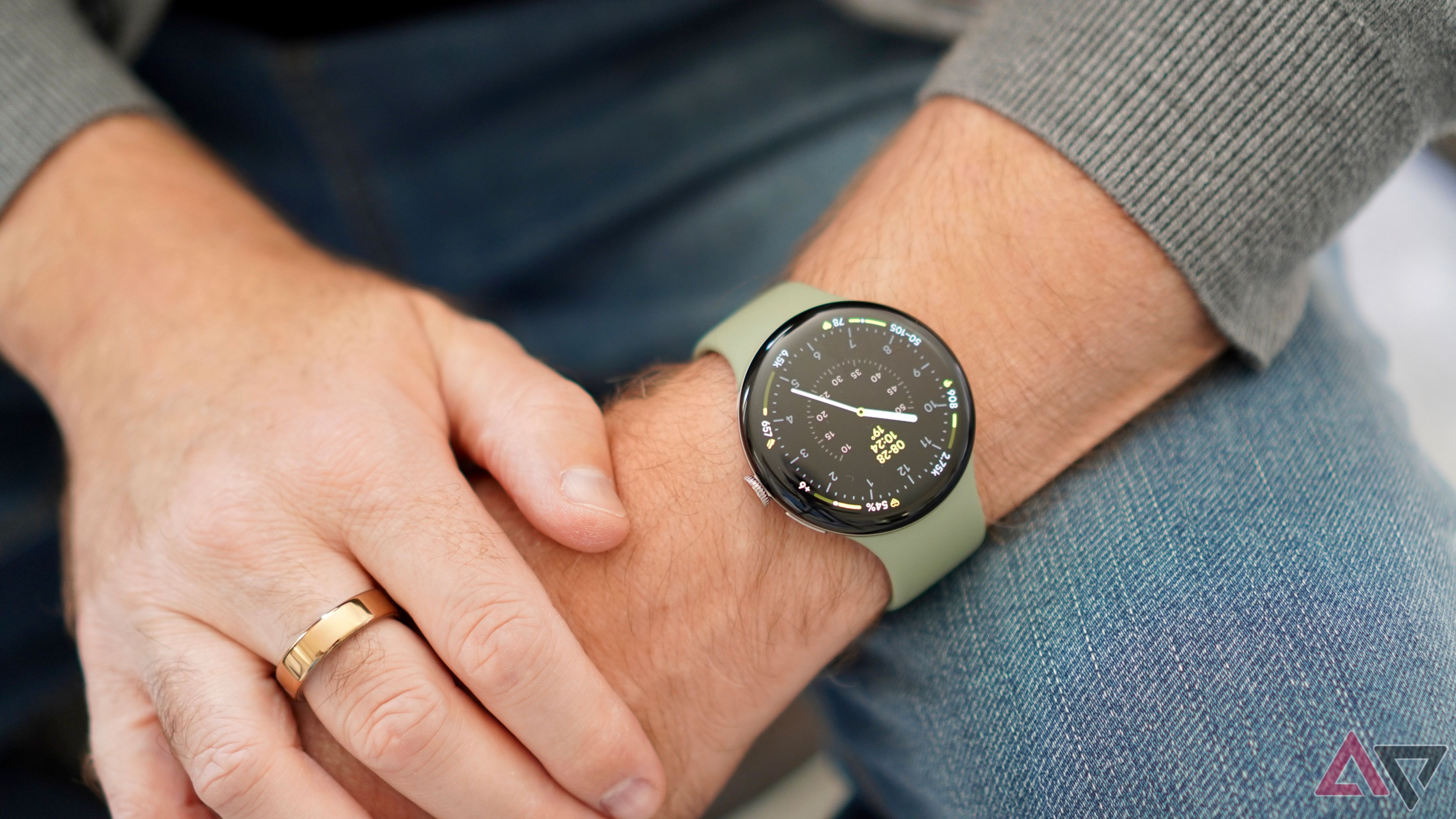 A person wearing the Google Pixel Watch 5