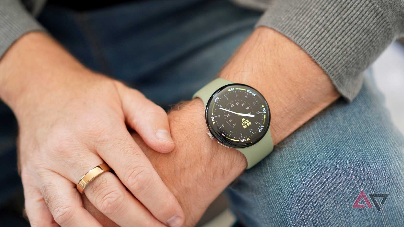 A person wearing the Google Pixel Watch 5