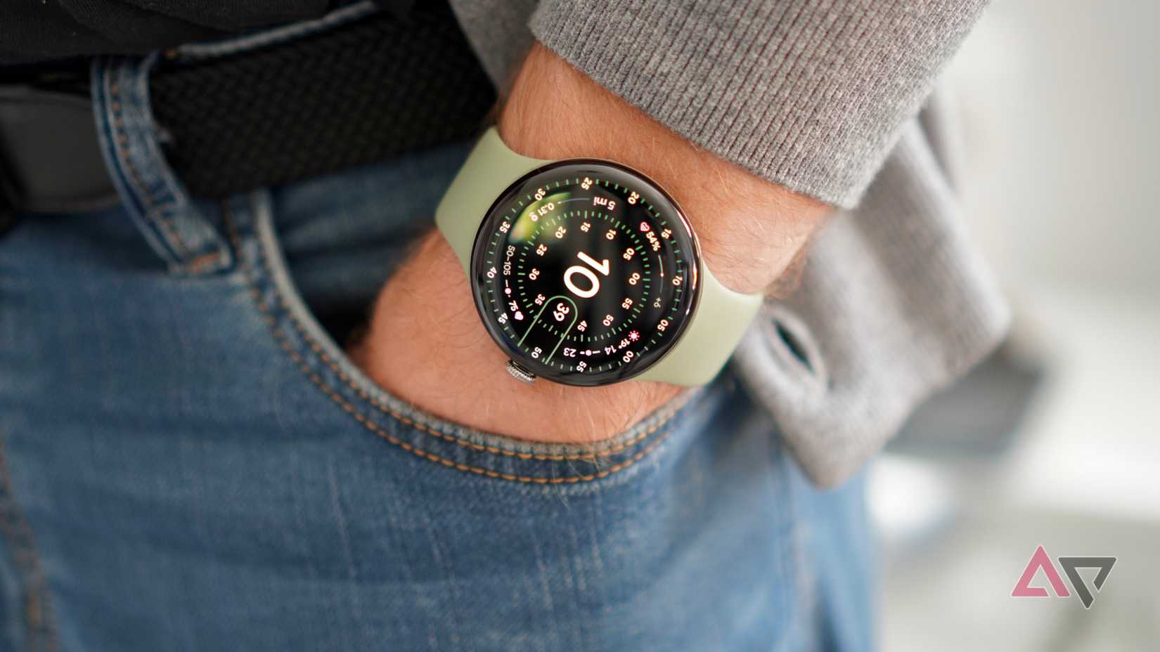 A person wearing the Google Pixel Watch 5