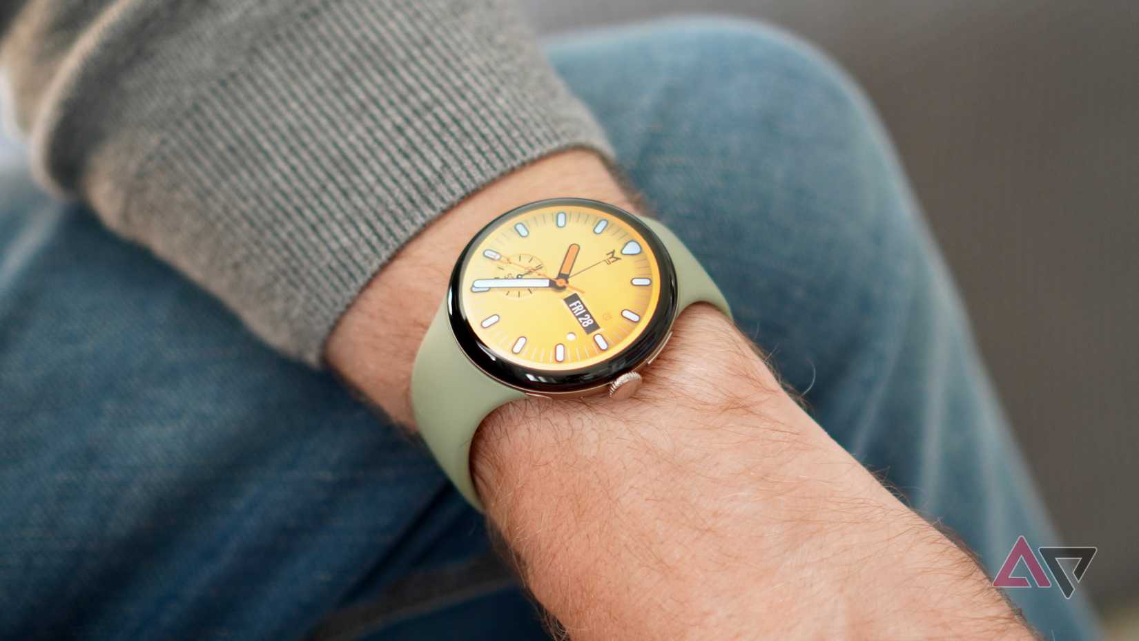 A person wearing the Google Pixel Watch 5
