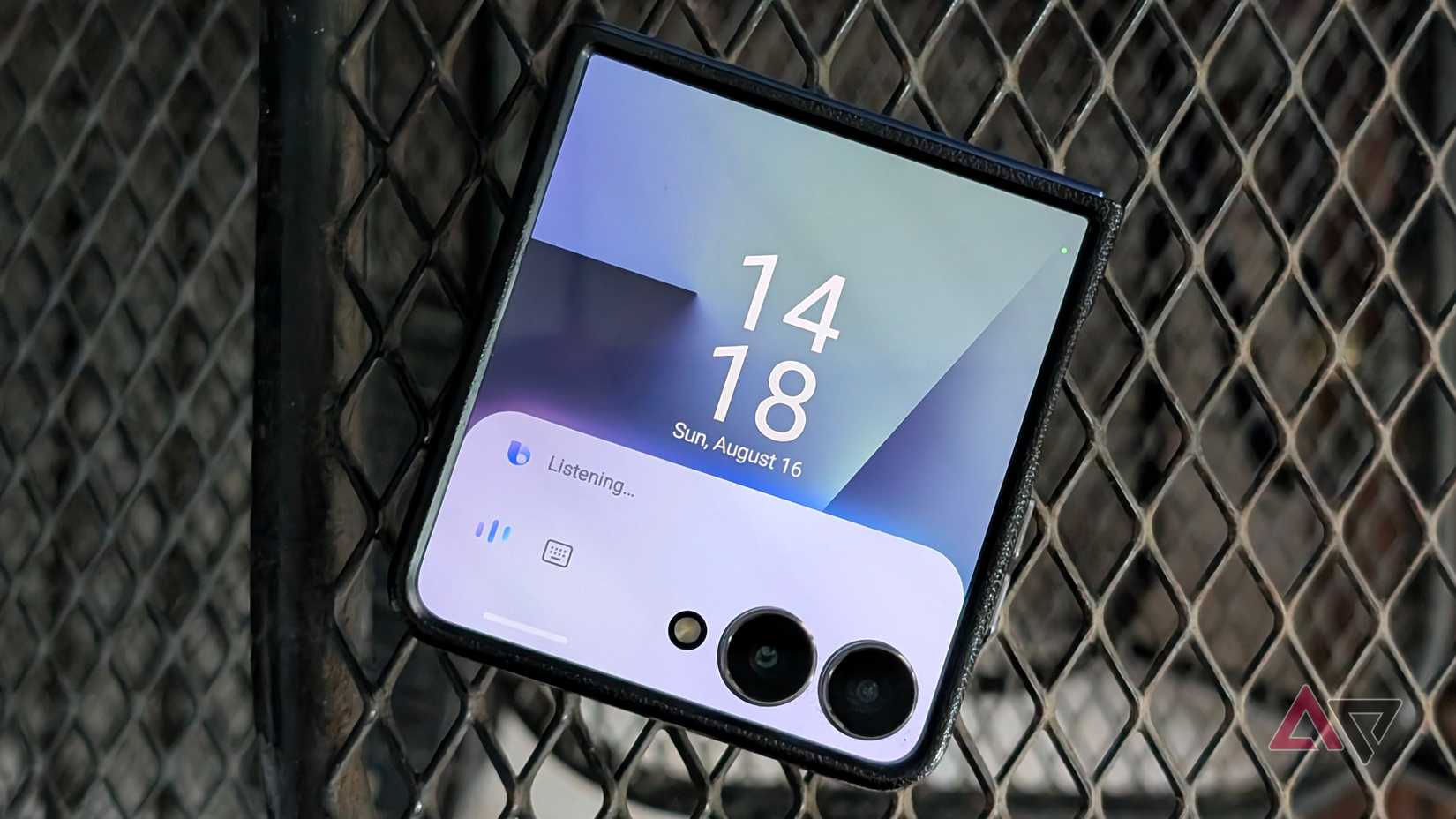 Bixby on a cover screen of Samsung Galaxy Z Flip 7 phone