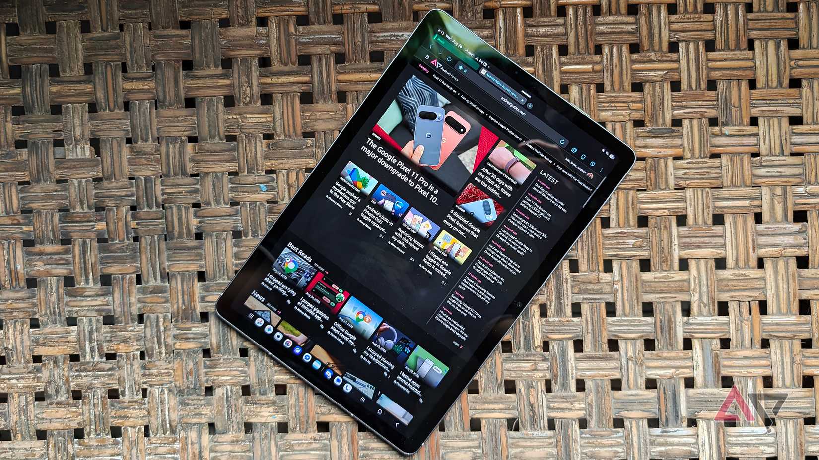 Samsung Galaxy Tab S10 FE on Samsung Browser