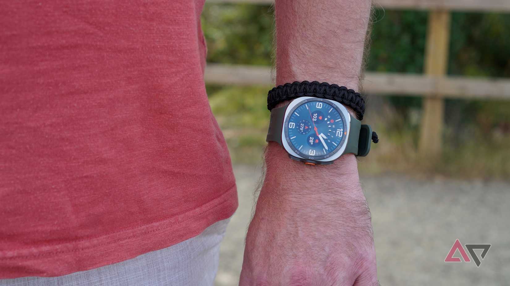 A person wearing the Samsung Galaxy Watch Ultra 2