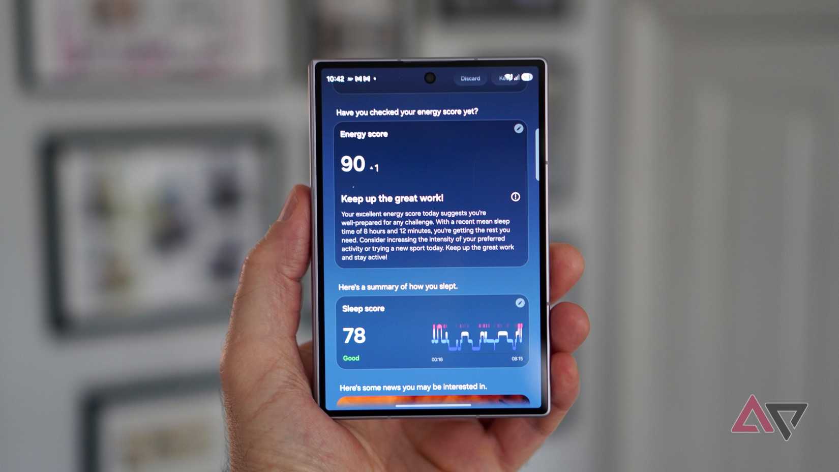 Samsung Health connected to the Samsung Galaxy Watch Ultra 2