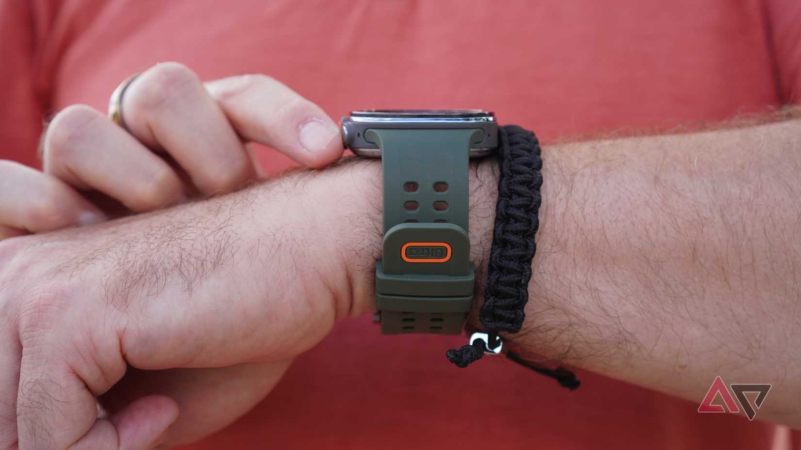 A person wearing the Samsung Galaxy Watch Ultra 2
