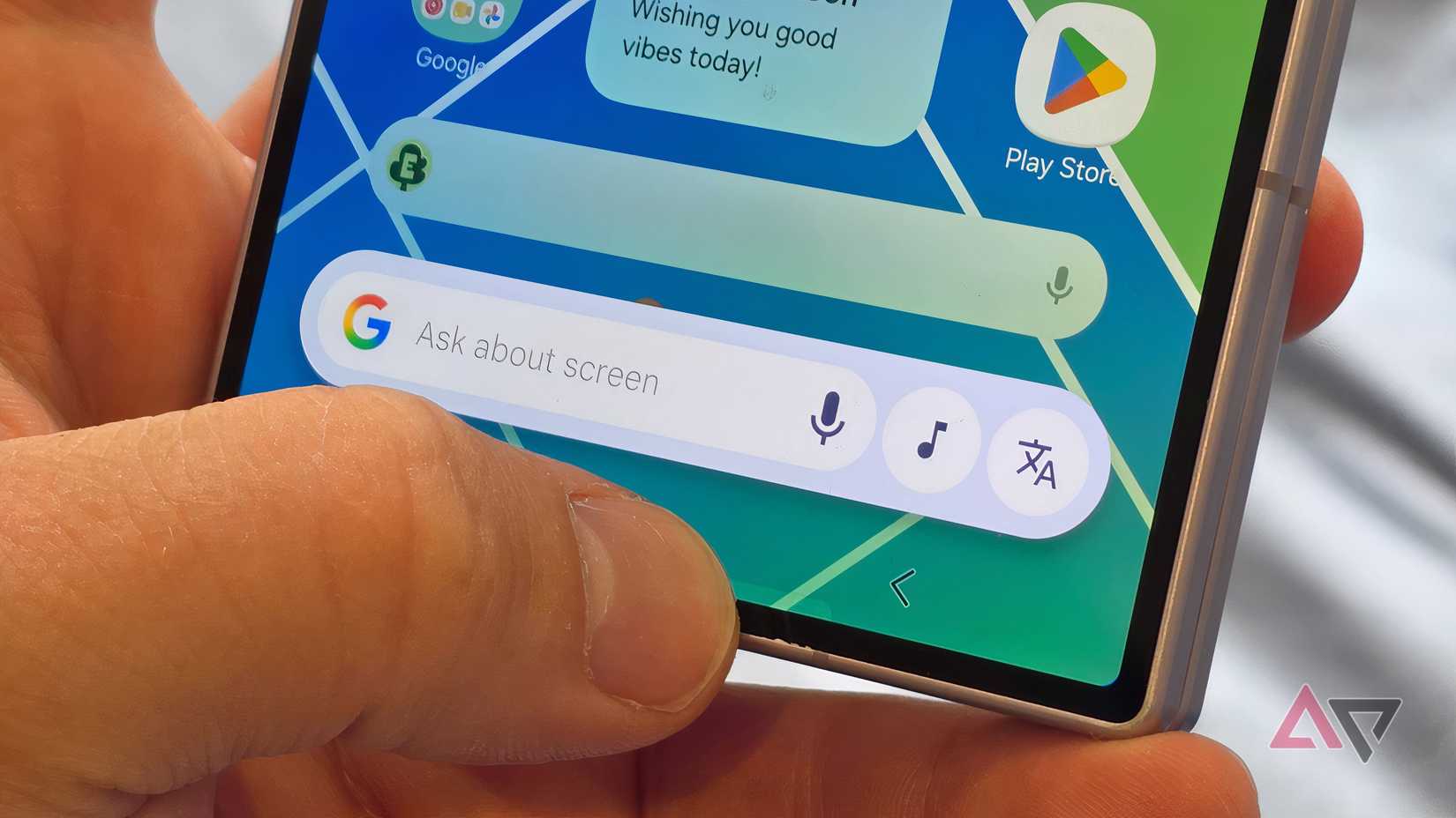 The Circle to Search bar on the Galaxy Z Fold 8.