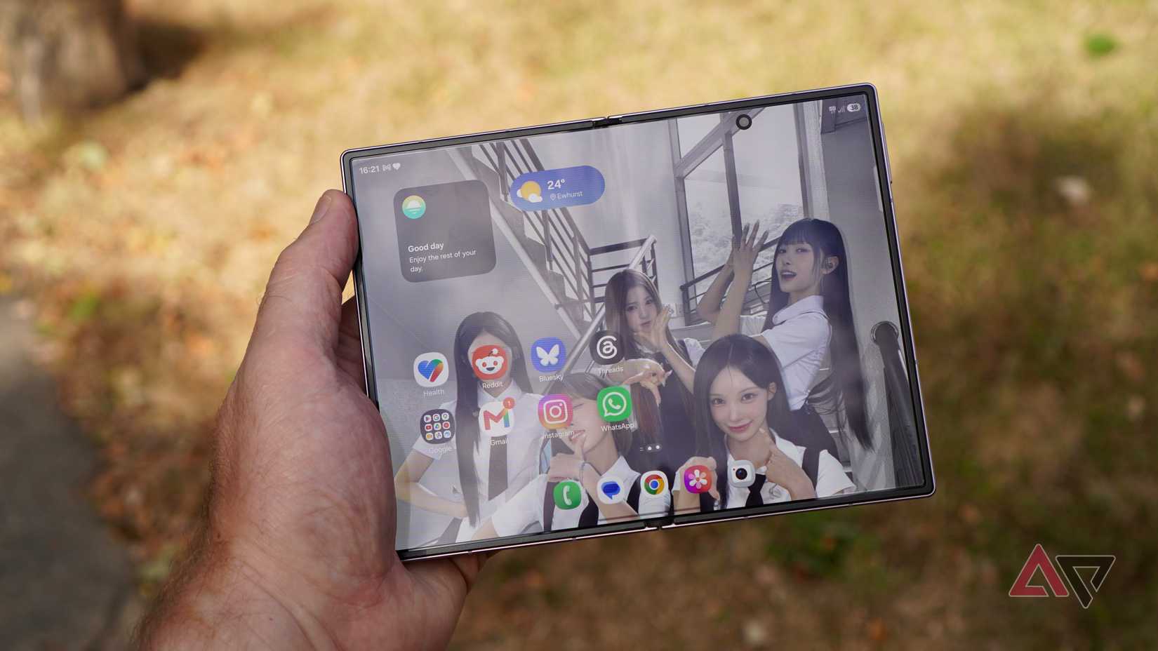 The open Samsung Galaxy Z Fold 8