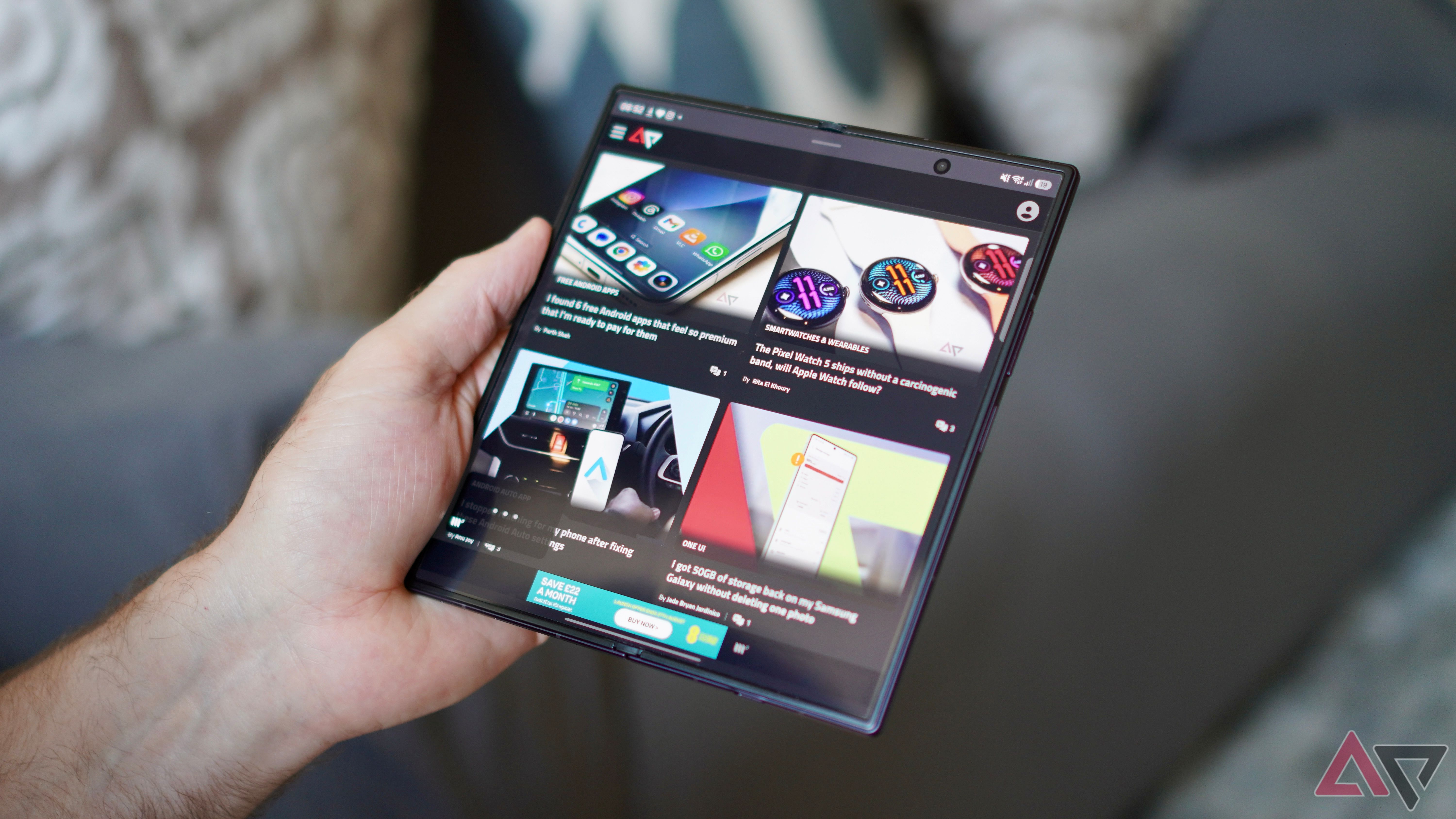 A person holding the Samsung Galaxy Z Fold 8 Ultra
