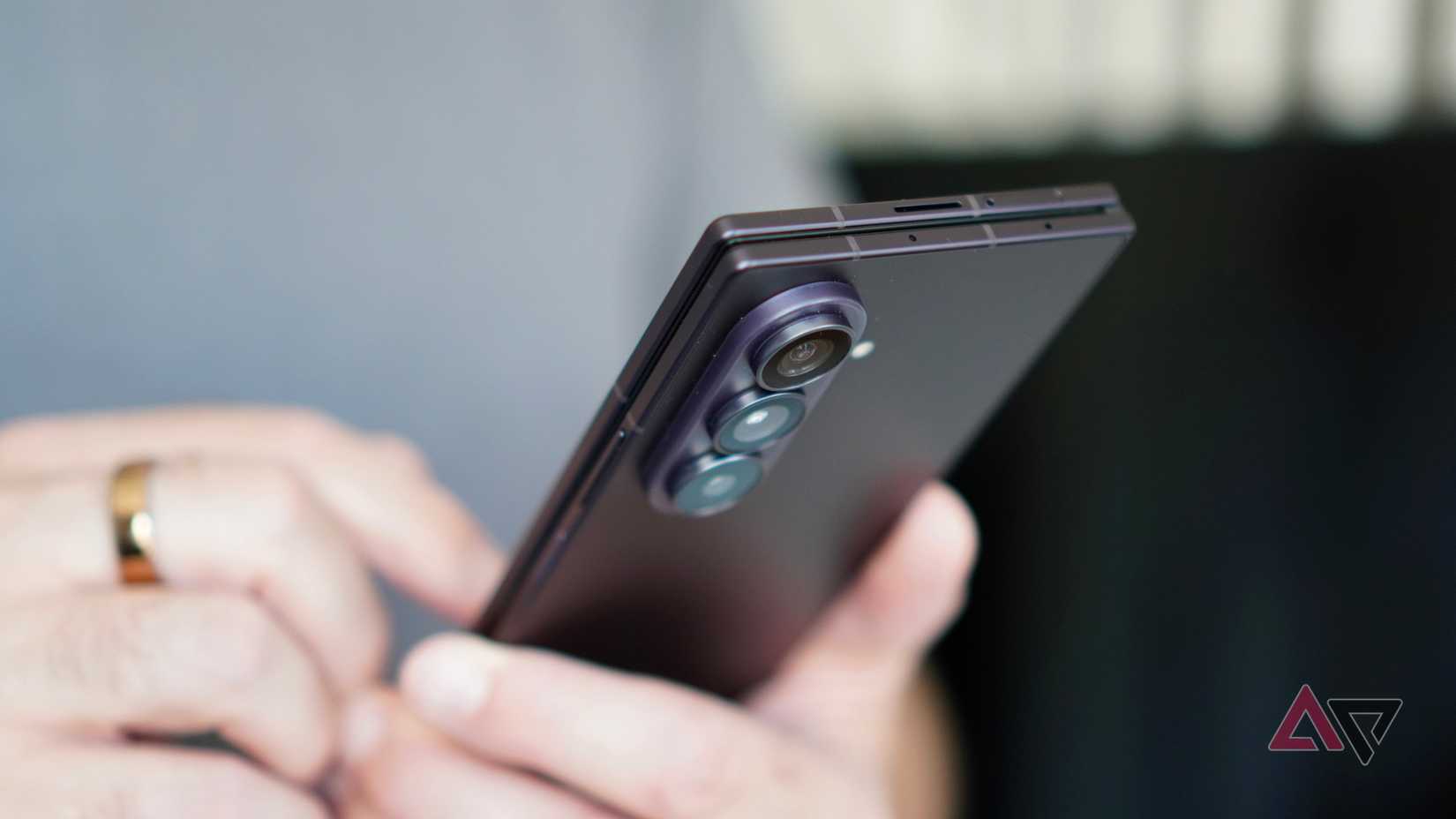 A person holding the Samsung Galaxy Z Fold 8 Ultra