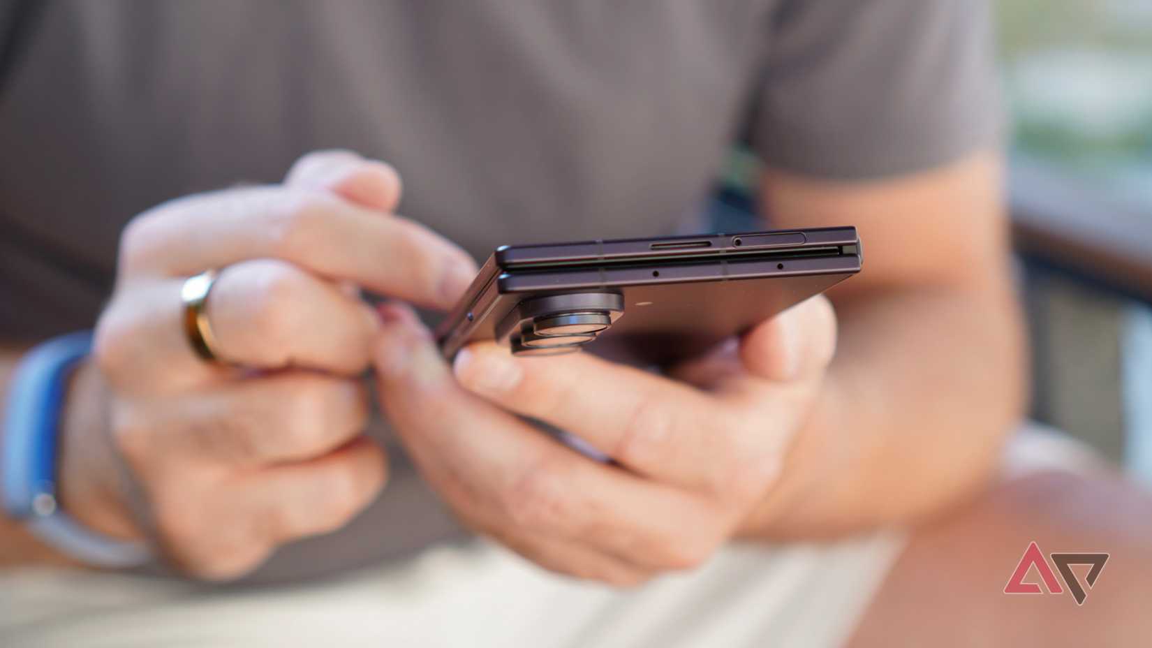 A person holding the Samsung Galaxy Z Fold 8 Ultra
