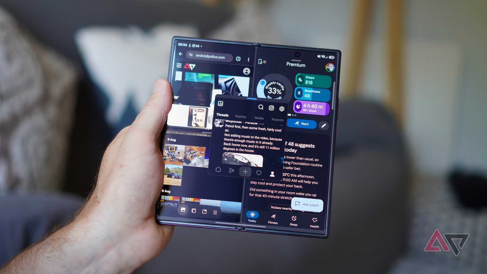 A person holding the Samsung Galaxy Z Fold 8 Ultra