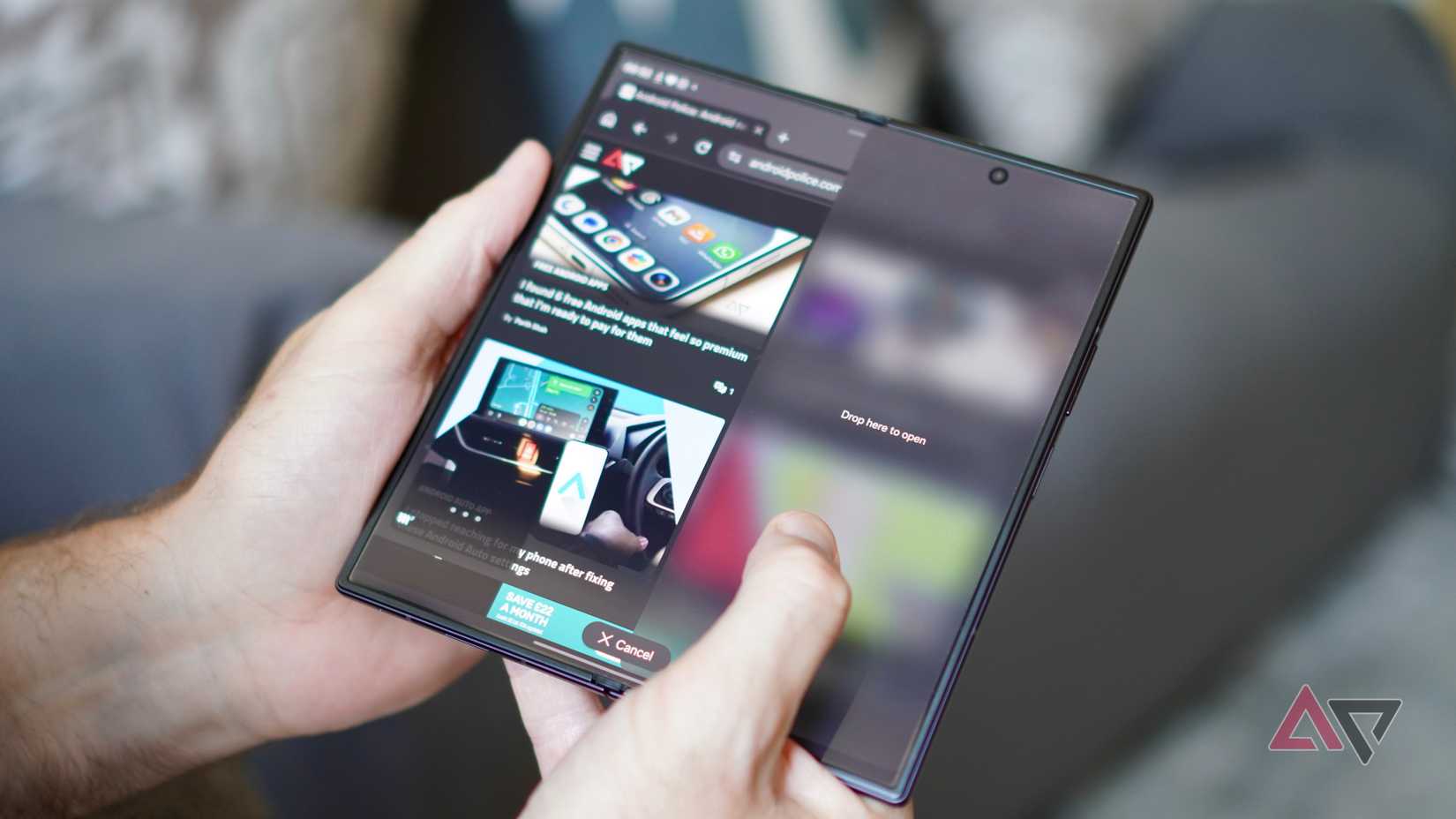 A person holding the Samsung Galaxy Z Fold 8 Ultra