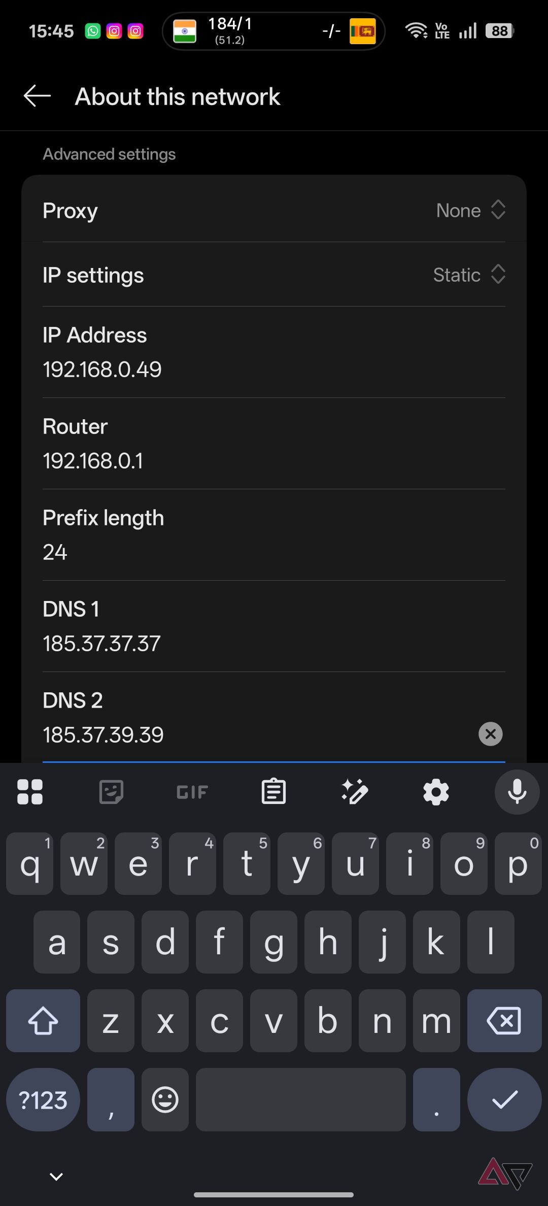 Voce delle impostazioni Smart DNS