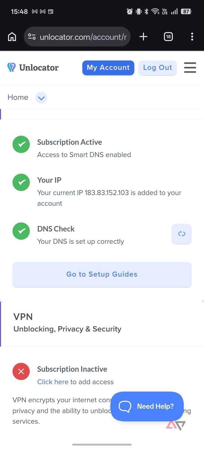 Impostazioni Smart DNS: Unlocator