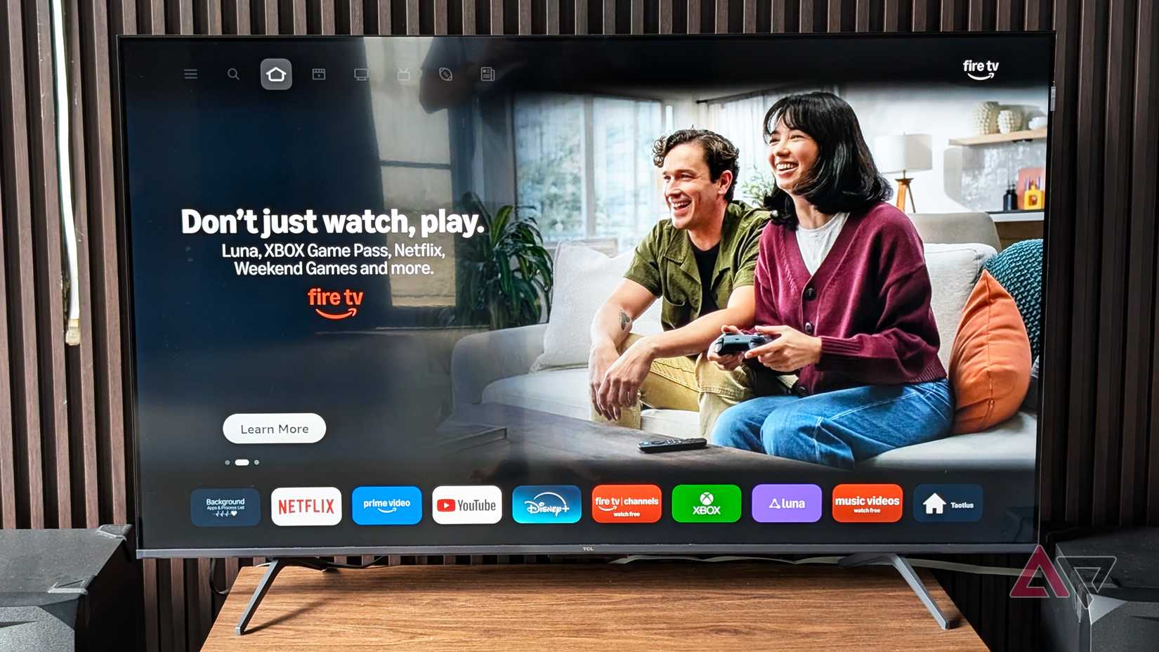Amazon Fire TV OS interface on a smart TCL 4K LED television