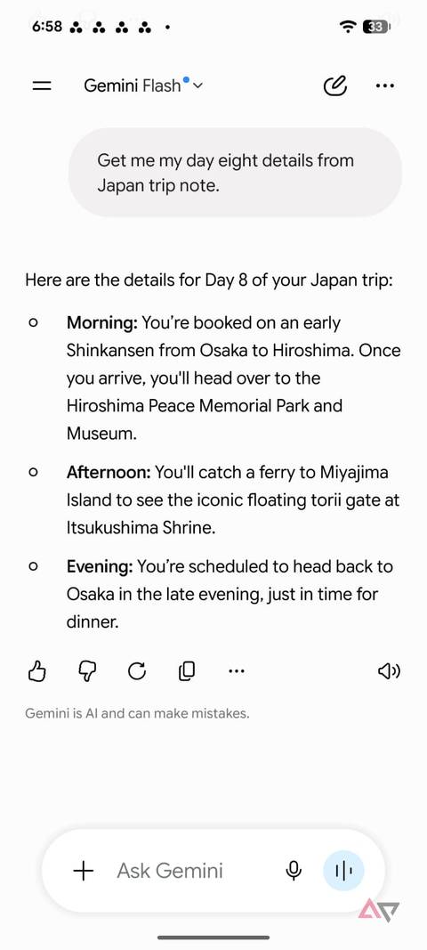 Gemini getting info