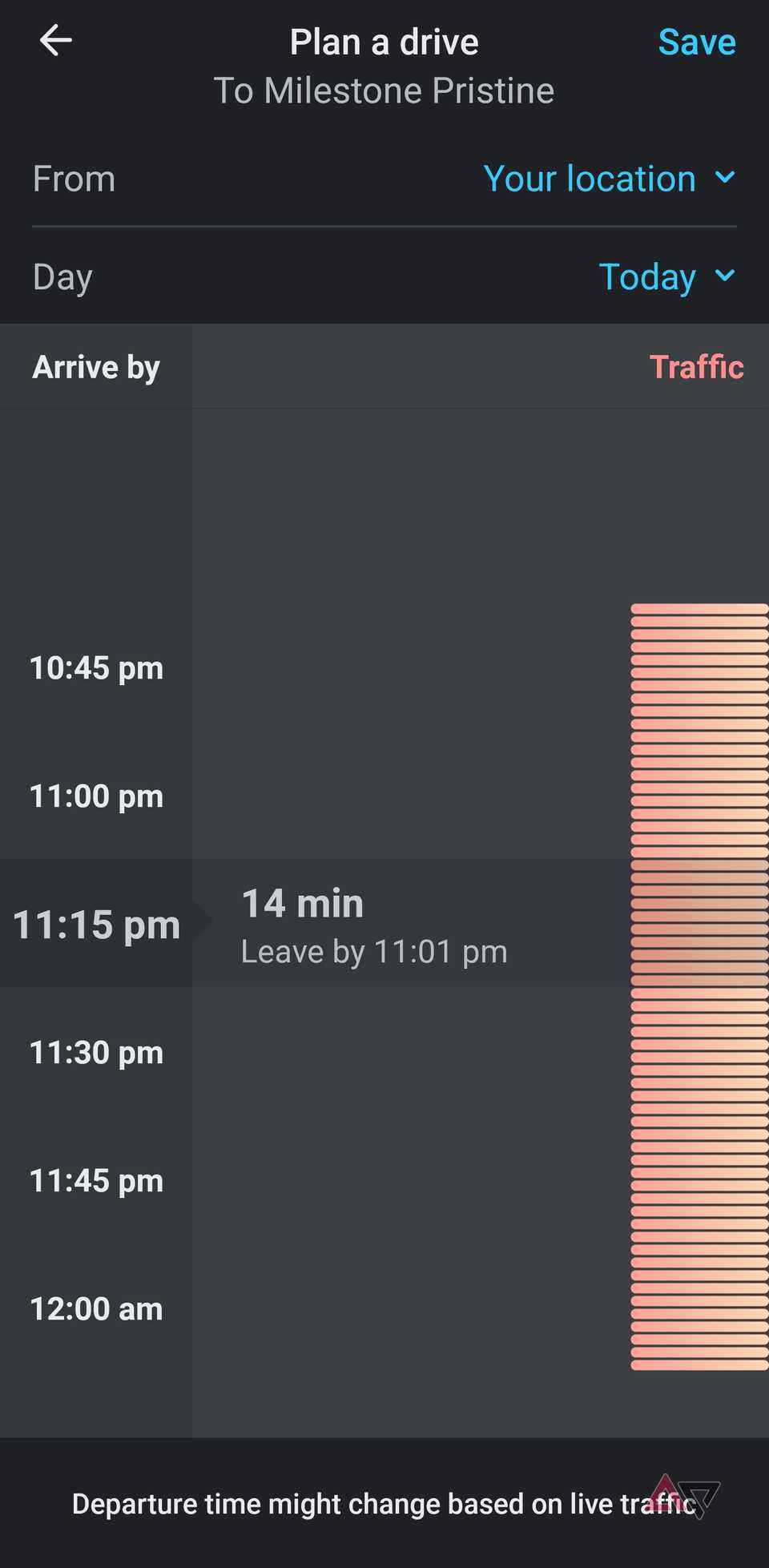 Leave later in Waze