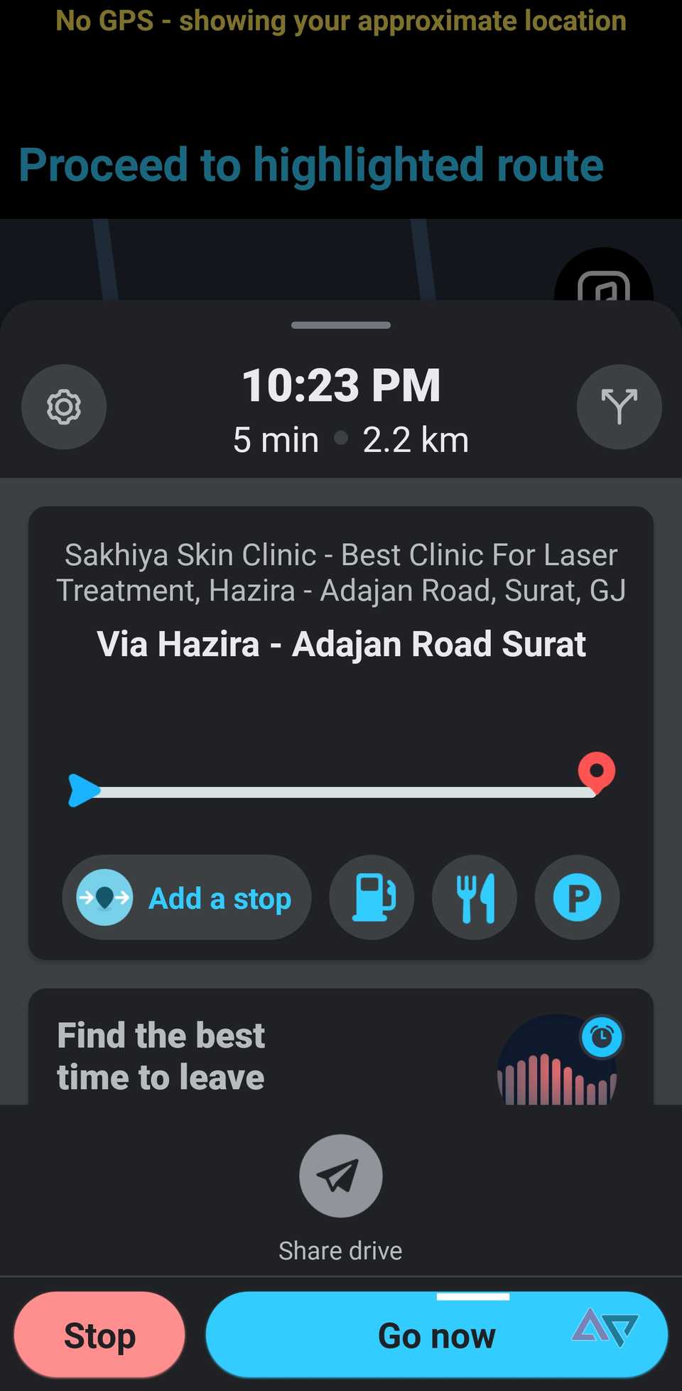 Checking ETA n Waze