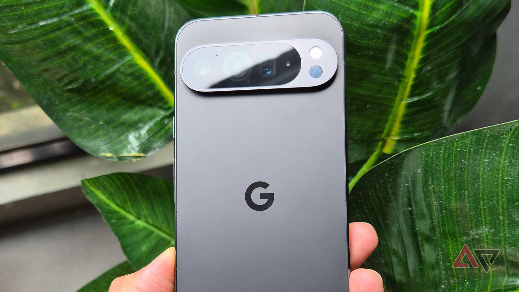 Google Pixel 9 Pro XL and the G logo