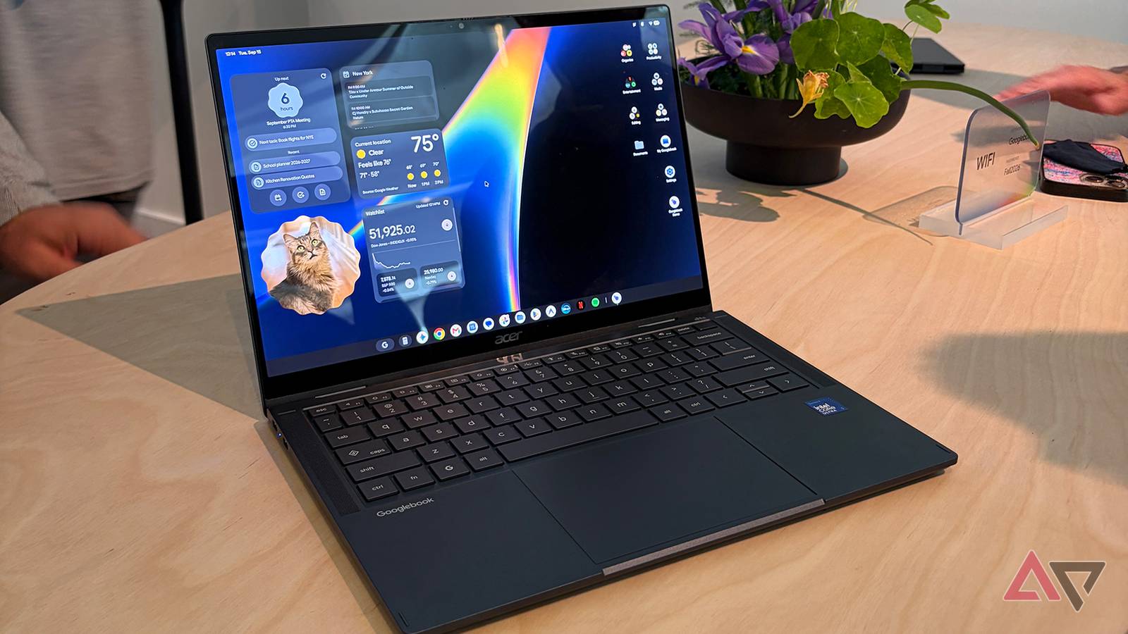 Acer Googlebook sitting on a table