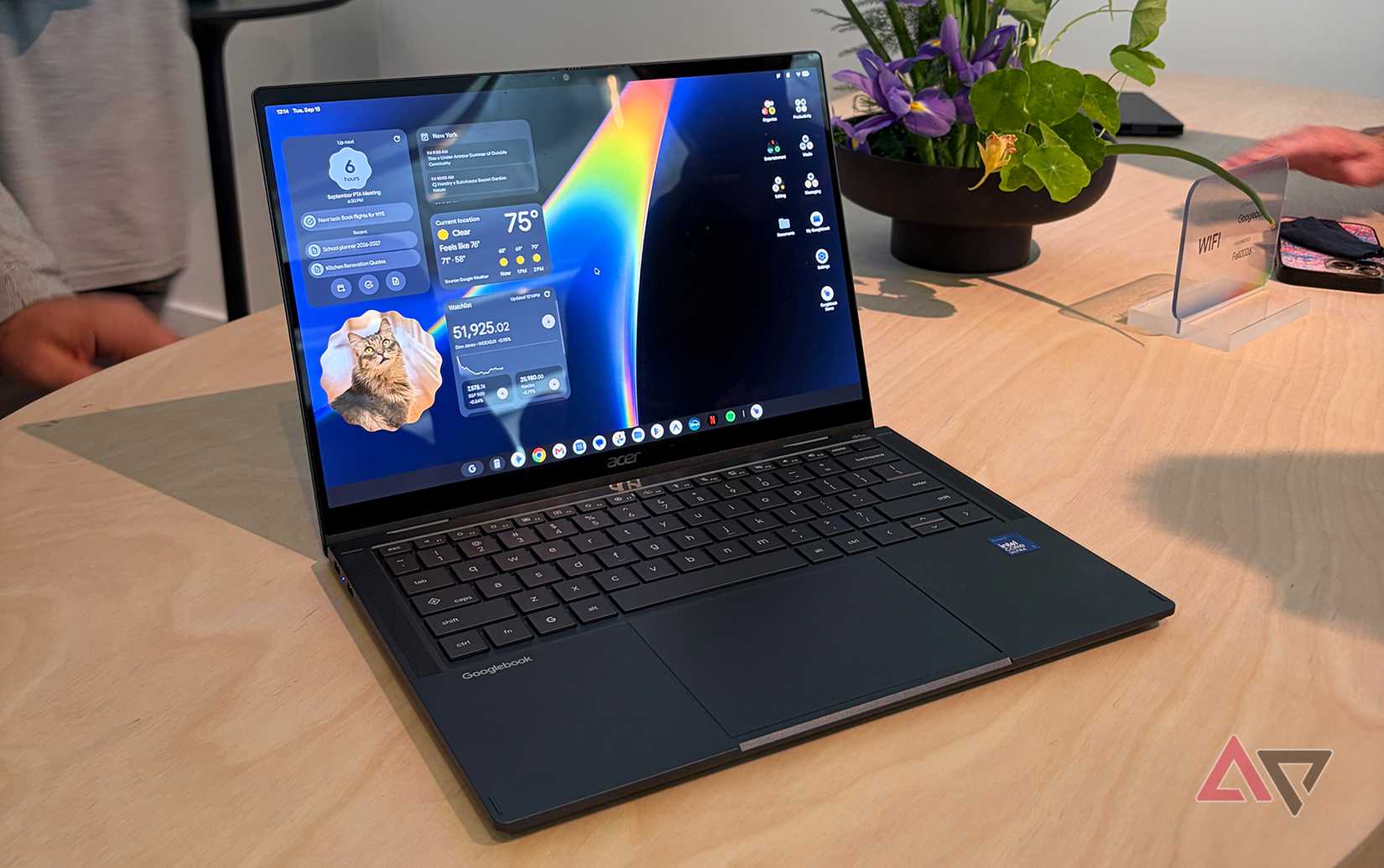Acer Googlebook sitting on a table