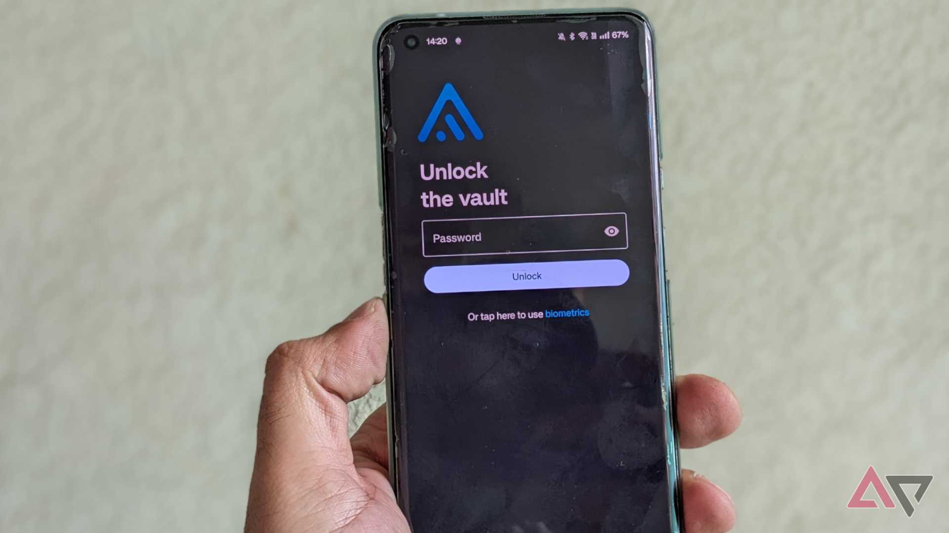 Login page from Aegis Authenticator