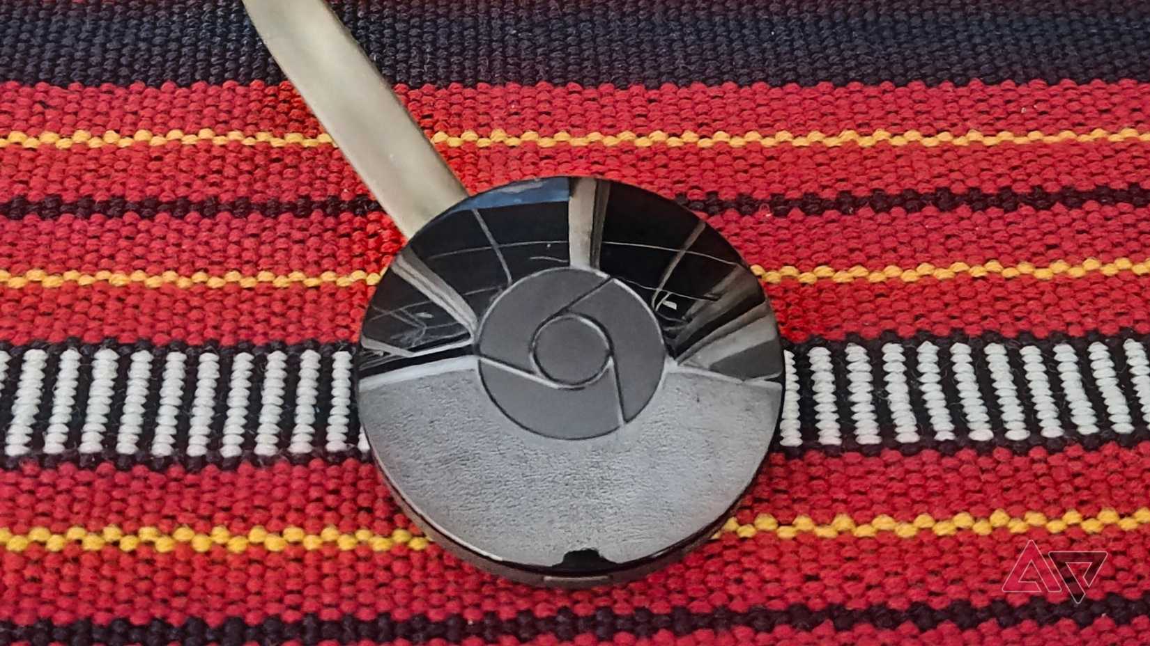 Chromecast 2nd-generation on mat