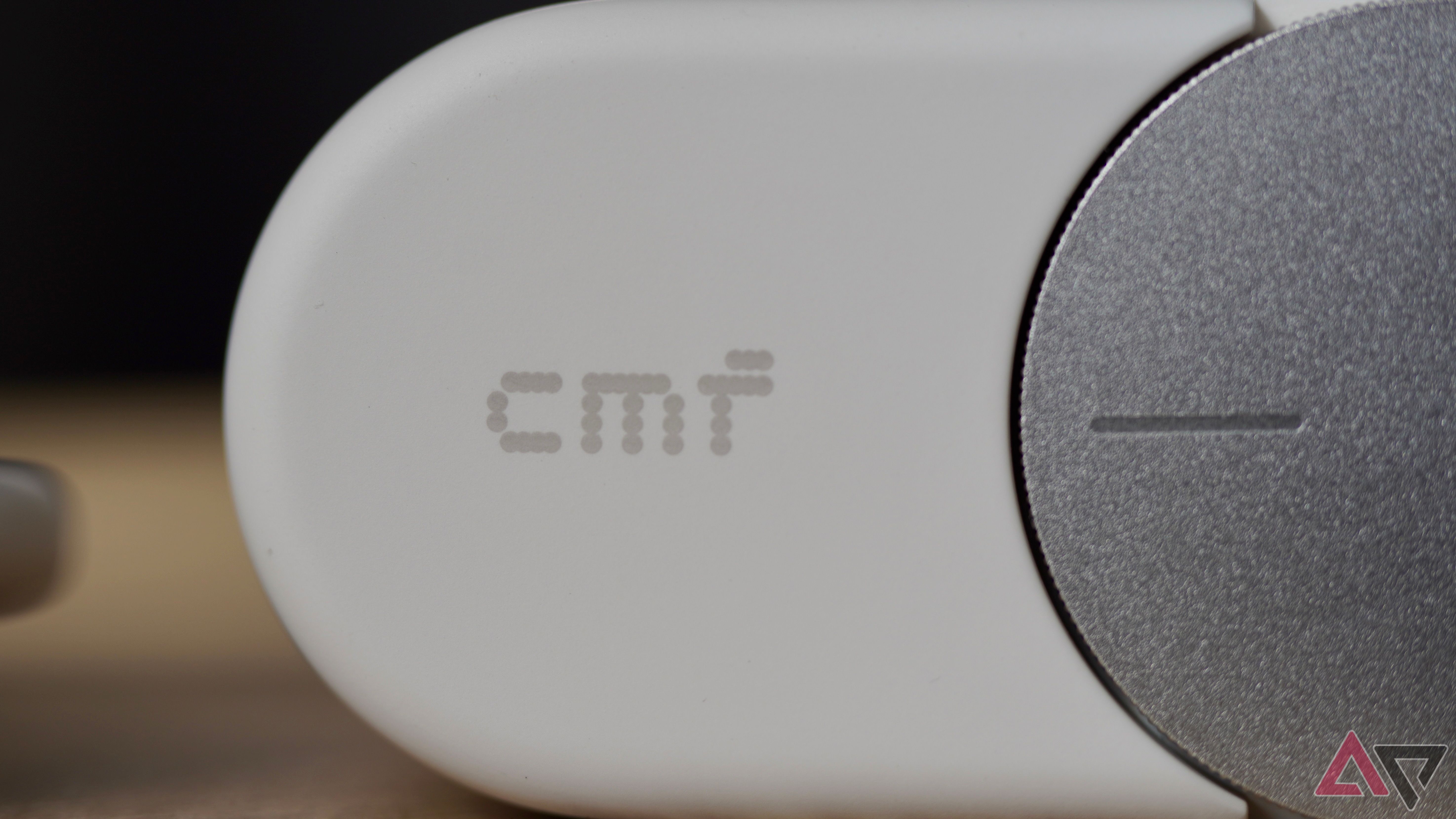 The CMF logo on the CMF Clip Pro case