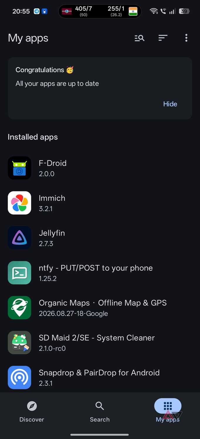 F-Droid 2.0 my apps